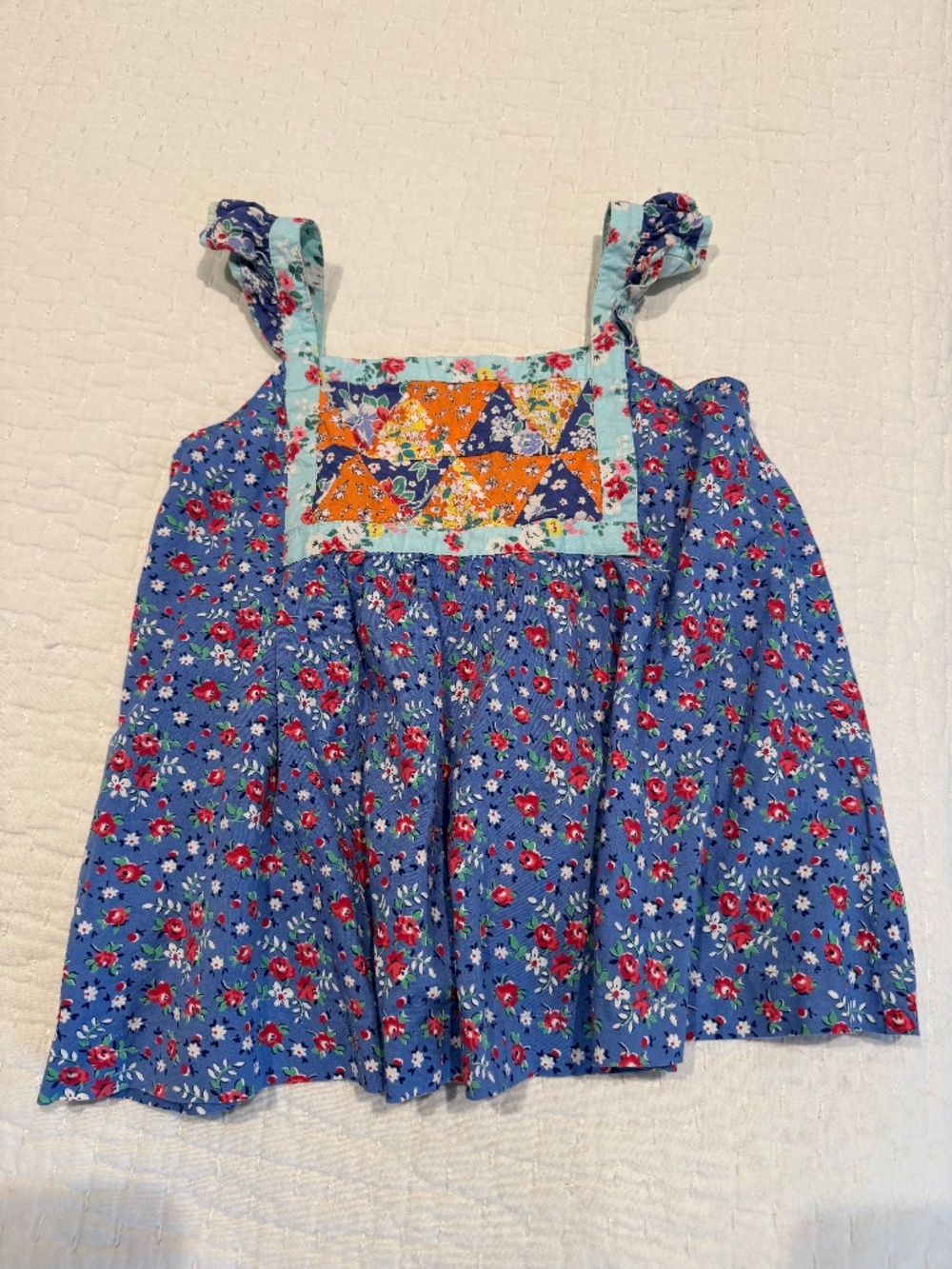 Ralph Lauren Patchwork Ruffle Top